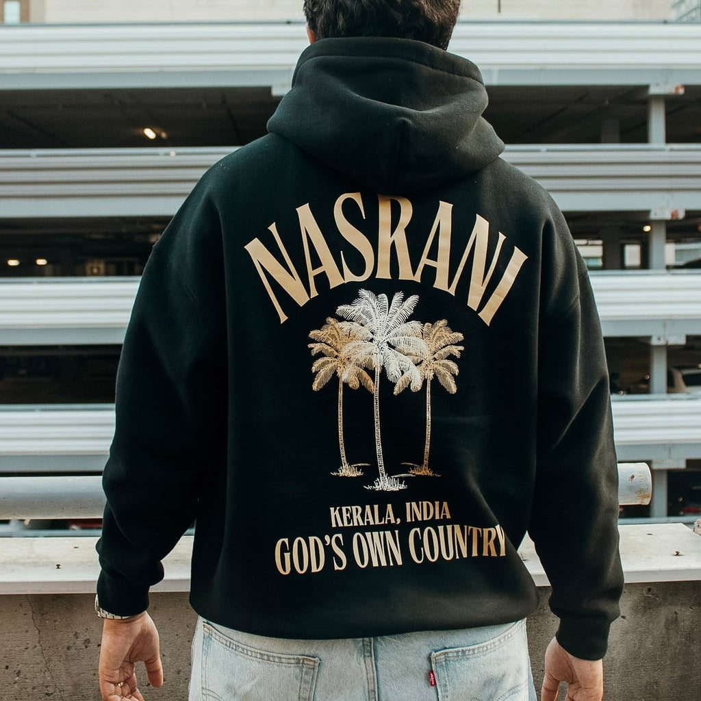 NASRANI Graphic Back Oversize Fleeced Hoodie