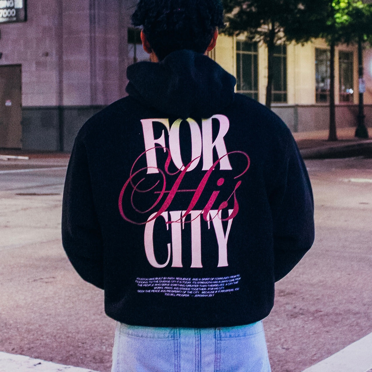 FOR HIS CITY Fleeced Boxy Hoodie