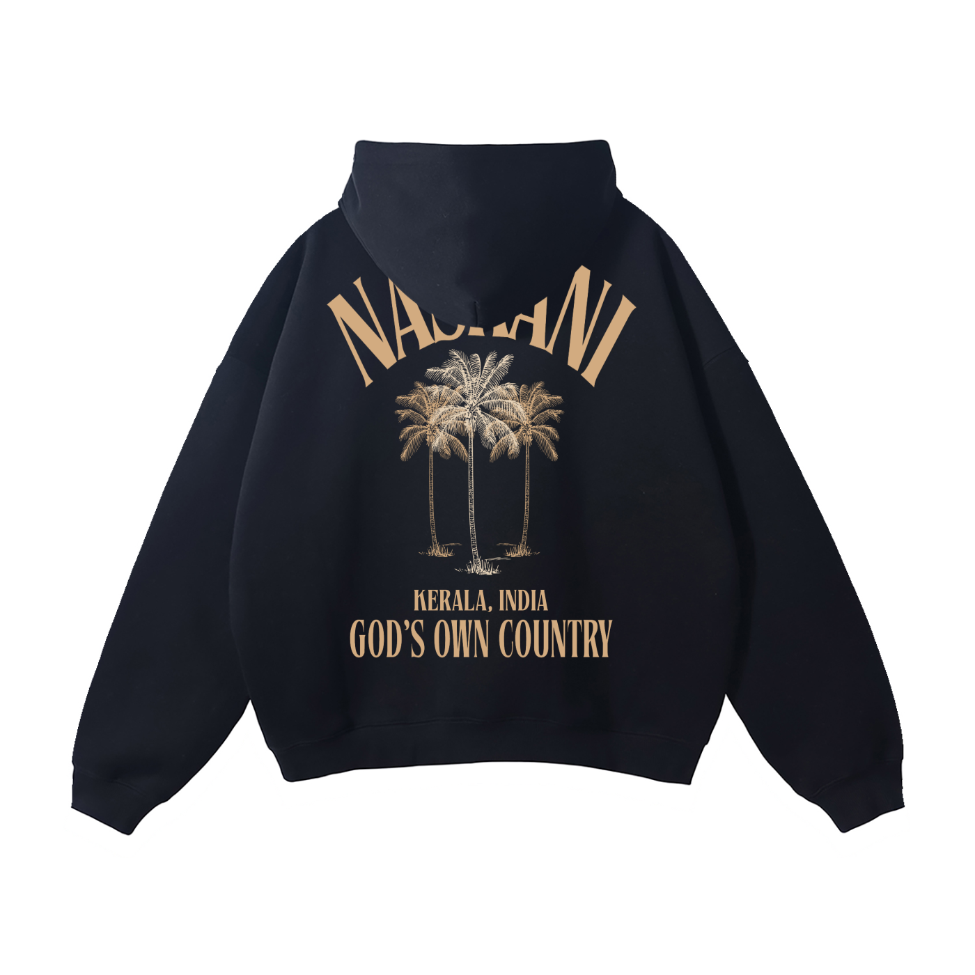 NASRANI Graphic Back Oversize Fleeced Hoodie