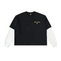 FOR HIS CITY Layered Sleeve Cotton T-Shirt