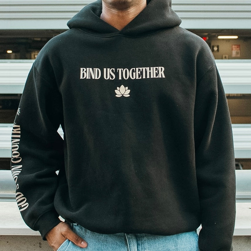 NASRANI Black Fleeced Boxy Hoodie