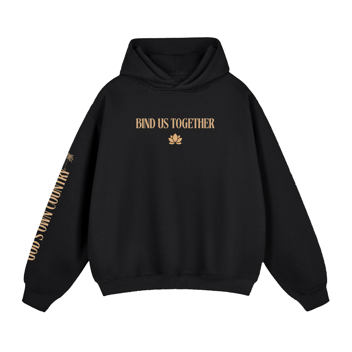 NASRANI Black Fleeced Boxy Hoodie