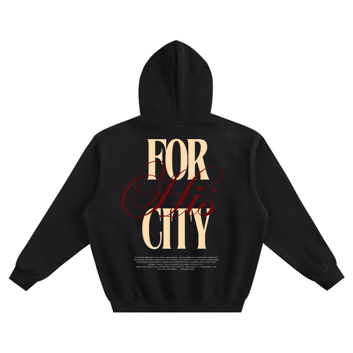 FOR HIS CITY Fleeced Boxy Hoodie