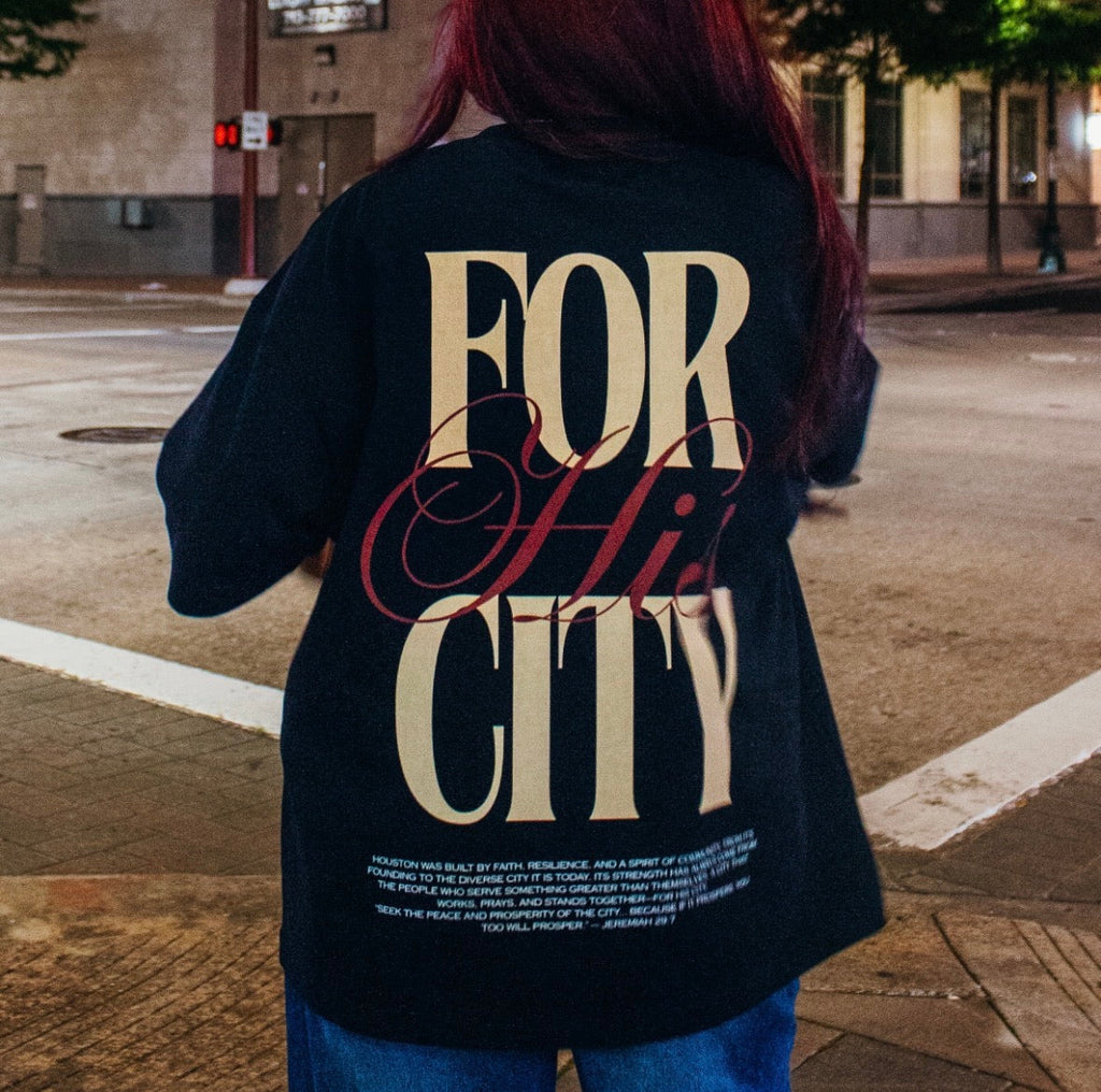 FOR HIS CITY Boxy Heavyweight Tee